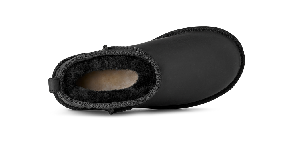 UGG Classic Ultra Mini Black Leather Women's