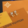 Louis Vuitton Iconic Crystal 18K Gold Earrings
